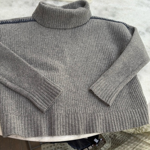 Jason Wu Sweater Wool Contrast Stitch Turtle Neck Cropped (Shrunken to a Small) - Picture 13 of 16